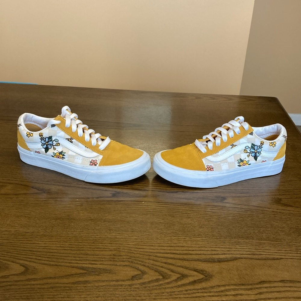 Vans Yellow White Floral Old Skool Sneakers